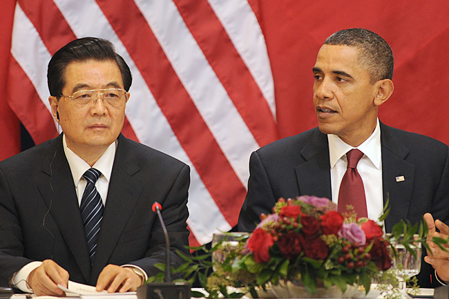 Председатель КНР Ху Цзиньтао и президент США Барак Обама